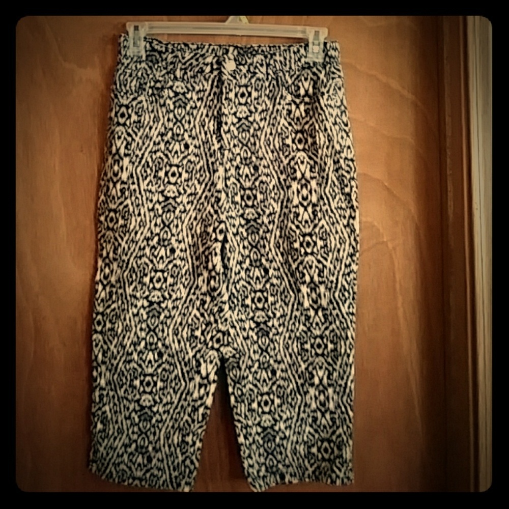 5-pocket Multicolor Capri Pants